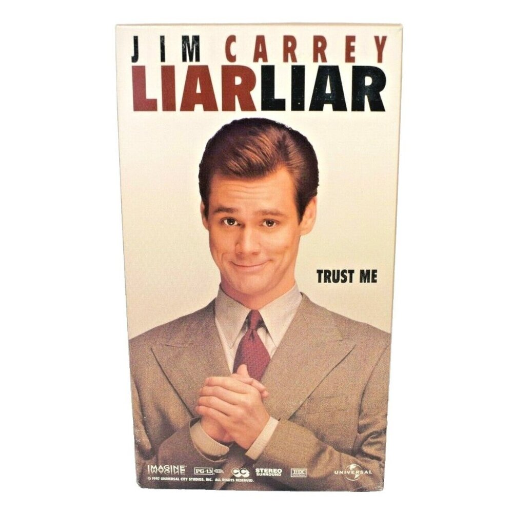 Liar Liar VHS, 1997 Jim Carrey Jennifer Tilly Comedy